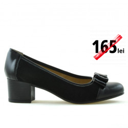 Women stylish, elegant, casual shoes 636 patent black combined