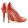 Women stylish, elegant shoes 1241 patent red satinat