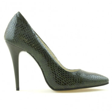 Women stylish, elegant shoes 1241 croco green