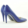 Women stylish, elegant shoes 1246 patent blue