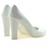Women stylish, elegant shoes 1214 patent white